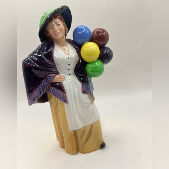 Royal Doulton Lady Figurine with Colorful Balloons